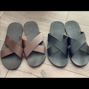 Zara mens criss cross sandals size 12 (2 pairs)